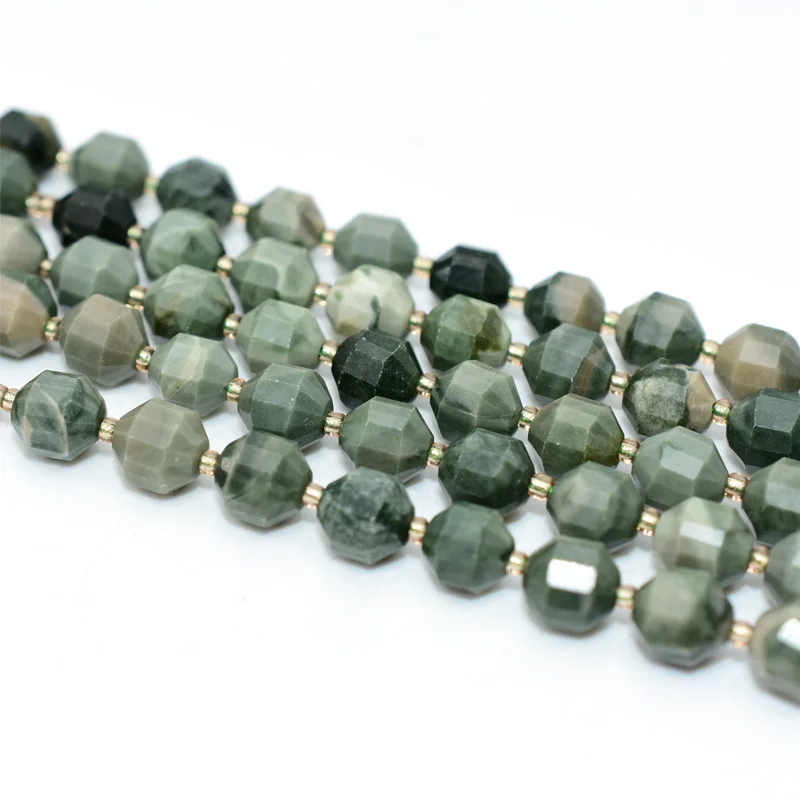 

Trade Insurance  Best Quality Bucket Shaped Green Stone Loose Beads