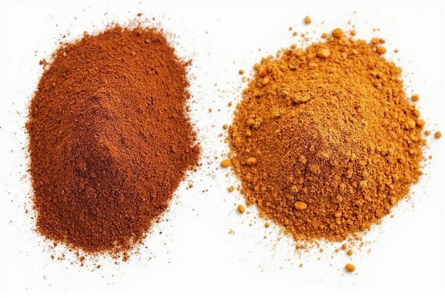 Illustration showing molecular structure differences between Ceylon and Saigon cinnamon compounds