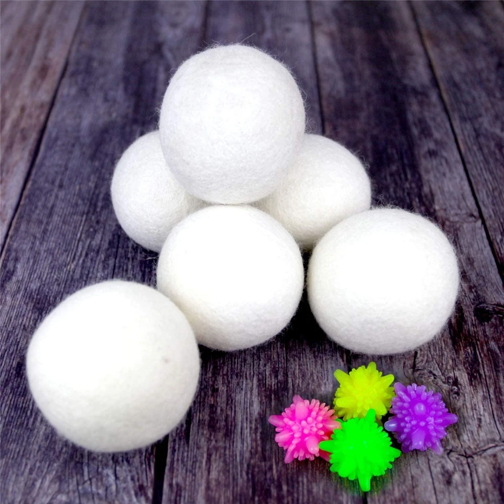 

Softens Laundry Naturally wool ball Dryer Sheets Alternative, White