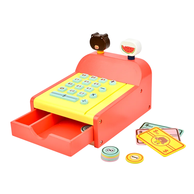 

Lower price home supermarket pretend play cash registers toy for kids