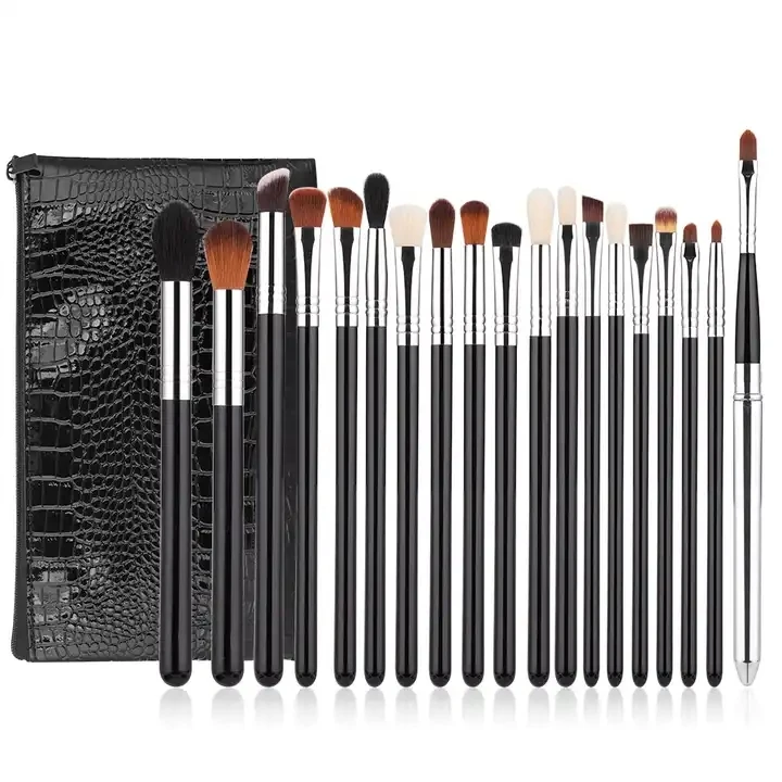 

HMU 19pcs Makeup Brush Set Blending Eye Shadow Brushes Custom Label With Case