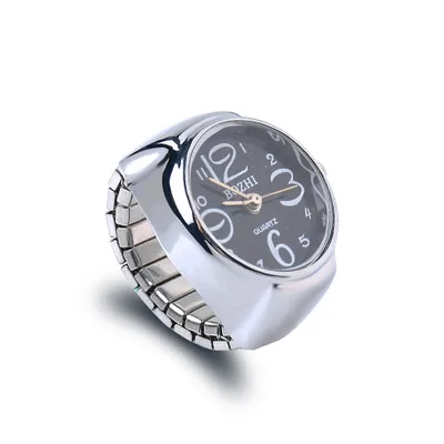 

In stock couple creative jewelry fashion unisex men women alloy finger ring quartz watch, As pic