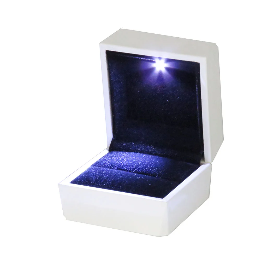 

jewelry packaging case with LED light wedding ring box