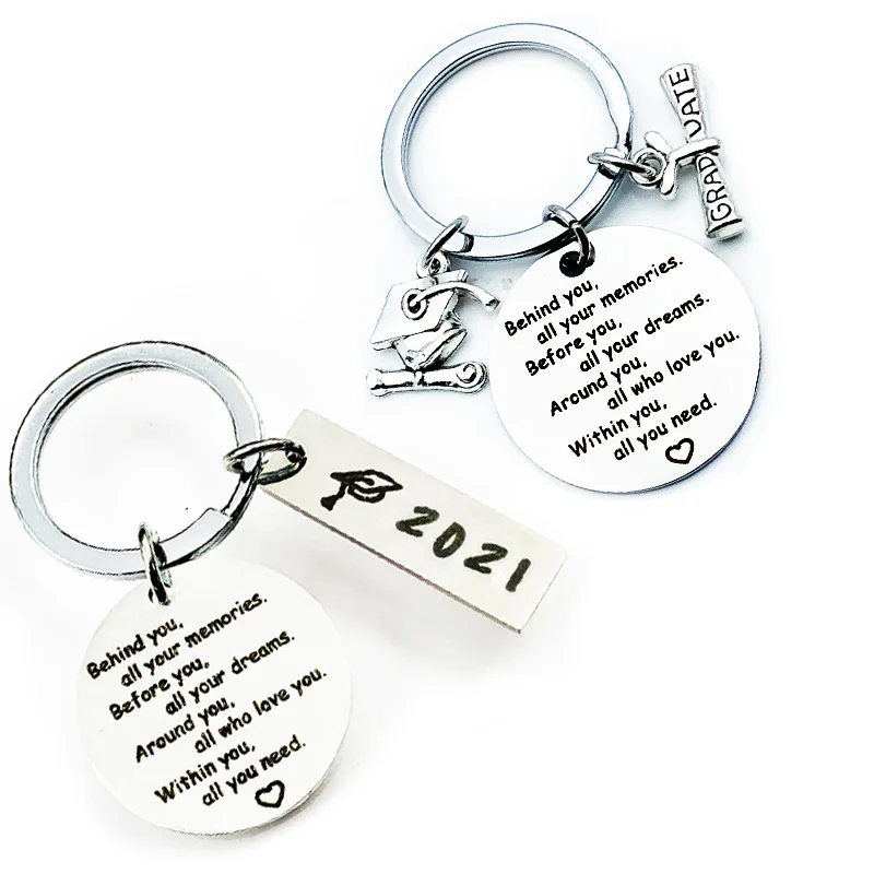 Class of 2021 Graduation Keychain Gift Behind You Inspirational G ** 