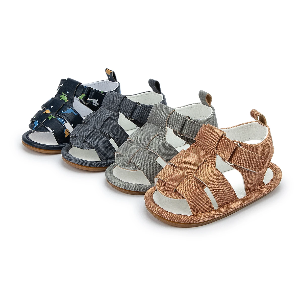 

2023 New Design Rubber Sole Summer Outdoor Prewalk Toddler Boy 1 Year Baby Sandals