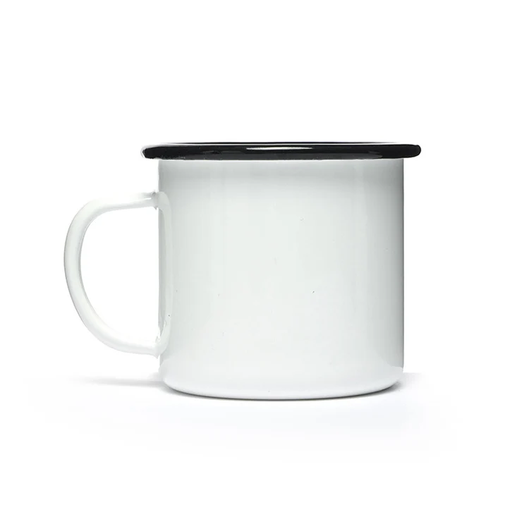 

Wholesale Camping Blank White Logo Printing Sublimation Custom Enamel Mug, White or custom