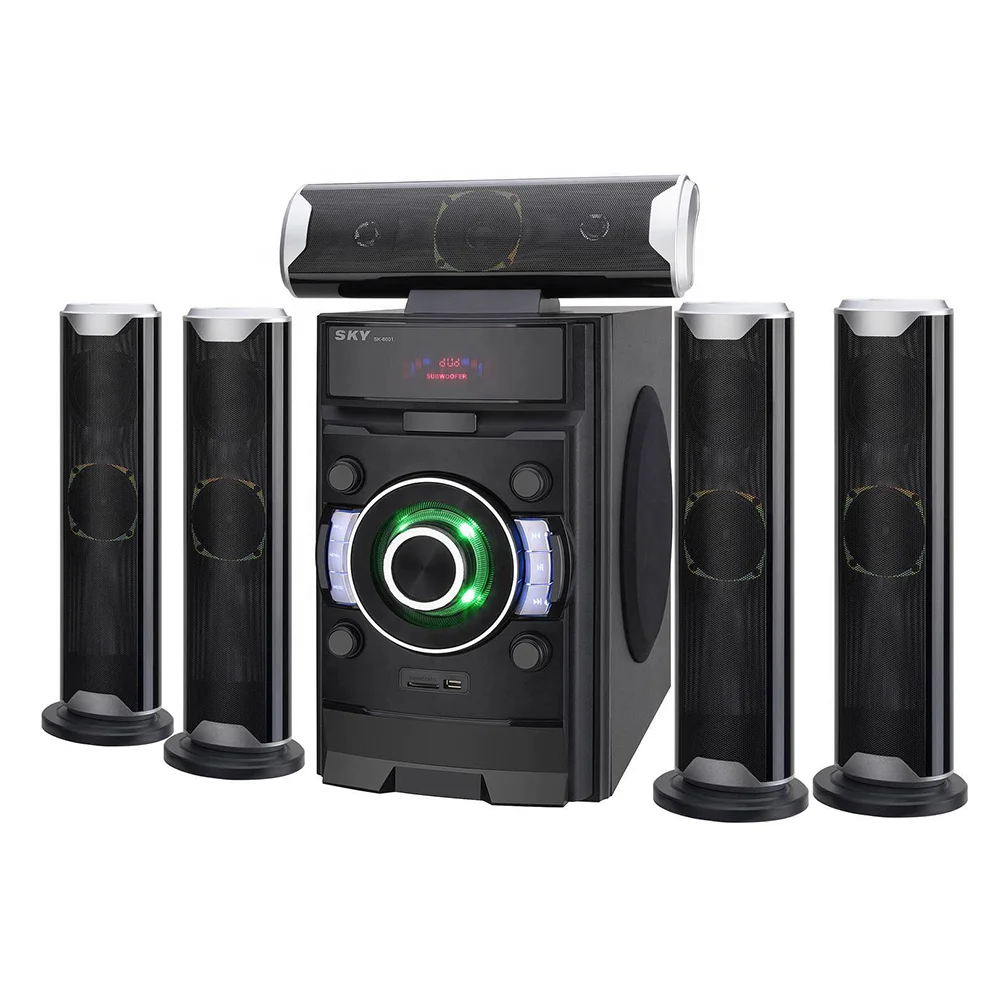 

Wooden subwoofer Karaoke 5.1 Tower Home Theatre Sound Speaker Home Theatre System For Sale, Black oem