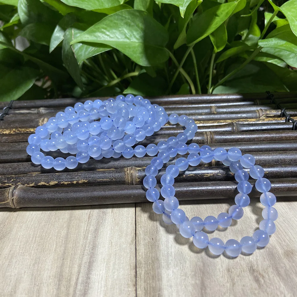 

10mm round beaded Blue chalcedony bracelets Crystal bracelets
