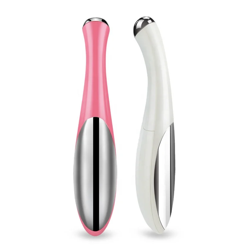 

Ion eye massager to remove dark circles and relax the eyes, White,pink