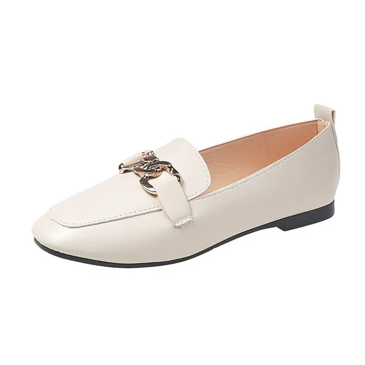

SP303 fashion casual flat woman single shoe square head leather shoes for ladies, Pictures shown