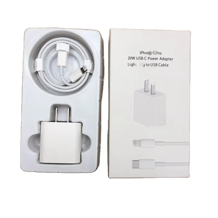 

20W USB Type C Charger Adapter For iPhone 11 pro Xs Max X Xr 8 Plus PD Fast Charging Power Type-C Data Cable for Apple Charger, White