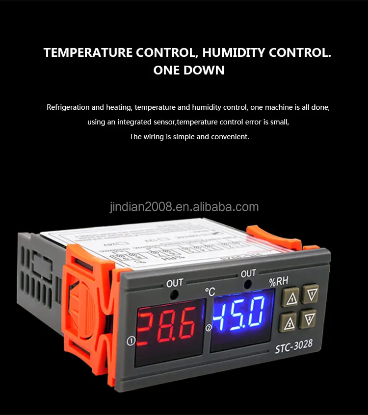 Thermostat numérique Hygrostat Température Humidité Contrôleur STC-3028 Température Humidité Contrôleur STC3028