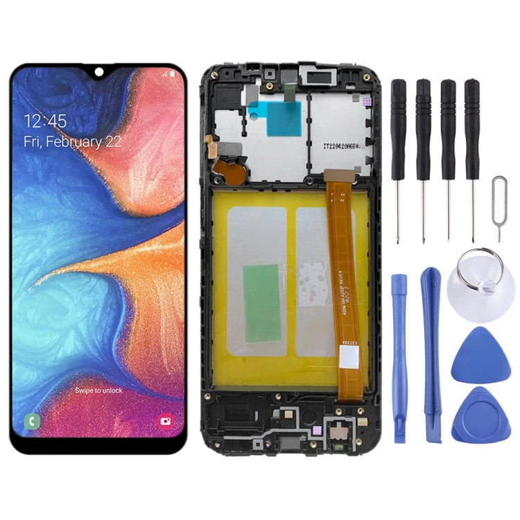 

High Quality Original LCD Screen and Digitizer Full Assembly With Frame for Galaxy A20e SM-A202