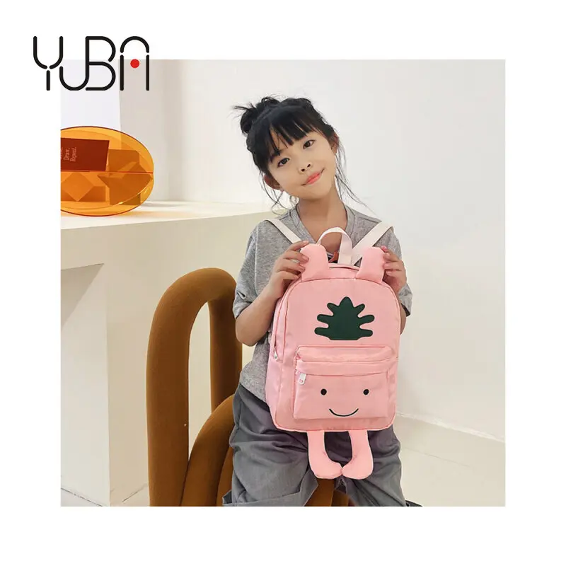 

1-3-5 years old girl Canvas backpack school bags cute cartoon bag Baby Kindergarten book bags for kids, Customized color