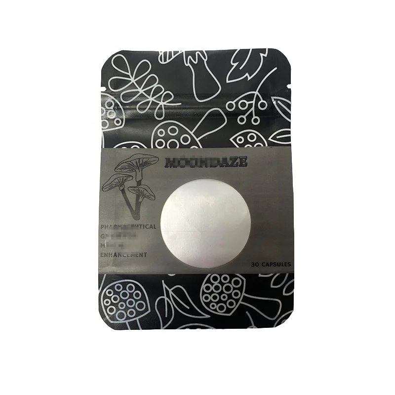 

Custom Resealable Foil Heat Seal Mylar Bags Packaging Smell Proof Ziplock 3.5 Edible Mushroom Mylar Bags