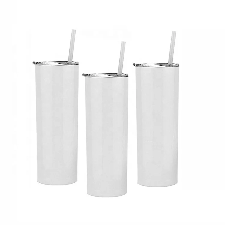 

20oz Sublimation STRAIGHT Tumblers With Straw Stainless Steel Double Insulated Cups Drinking Coffee Milk Mugs