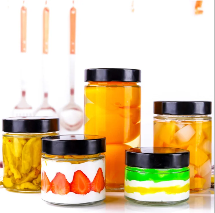 Empty Hexagon Bee Shaped Honey Jar With Dipper Wood Lid Packaging Box