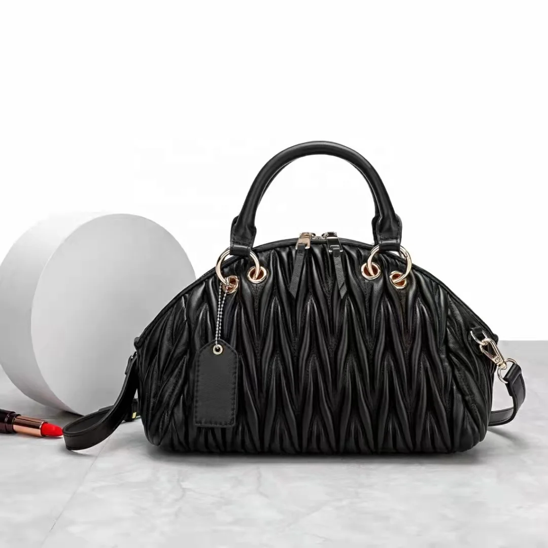 

New Arrival Designer Women Purses Bags Handbags Pleated Crossbody Bag Genuine Leather Oversized Handbag Luxury Bags Bolsas