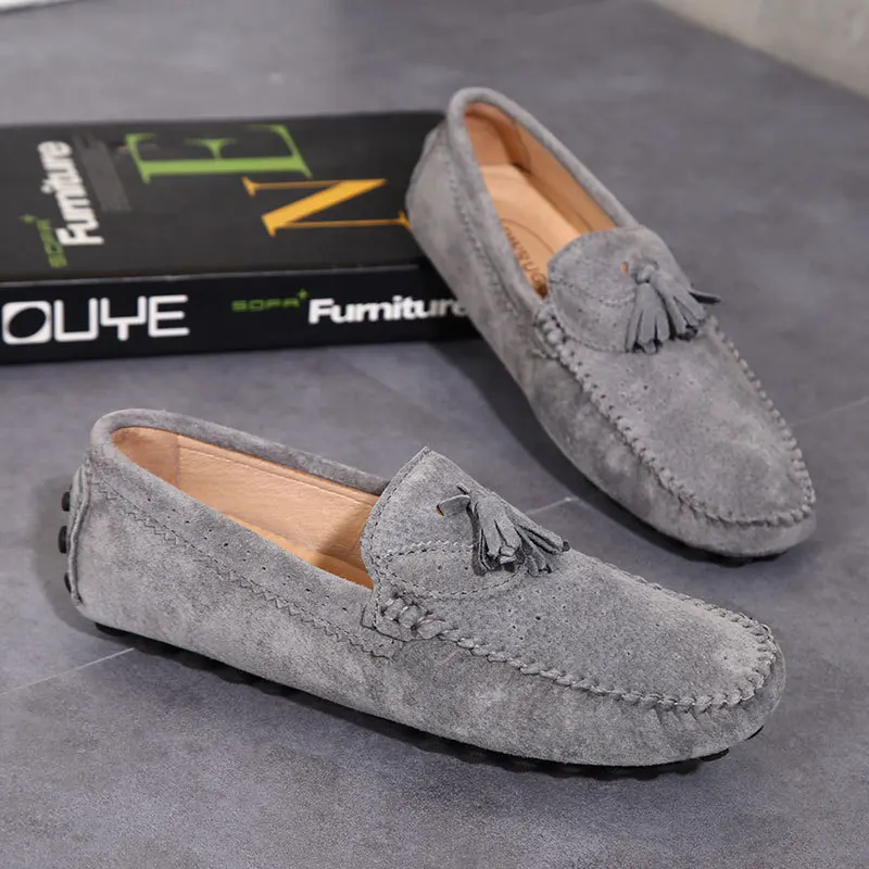 

Wholesale Classic Soft Men Moccasin Driving Penny Loafers Suede Leather Boat Shoes Men's Dress Shoes, Customized color