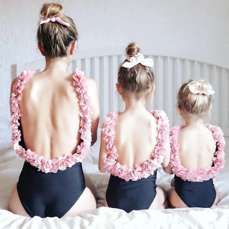

Mother Daughter Swimsuits Flower Mommy And Me Swimwear Bikini Family Look Mom And Daughter Bathing Suit Family Matching Clothes