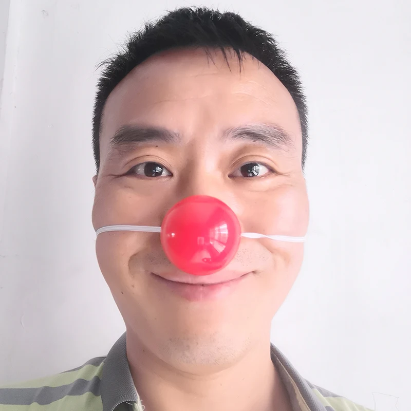 LED Steady Light and Flashing Red Nose for Party Plastic Joker and Clown Reindeer Christmas Party Decorations