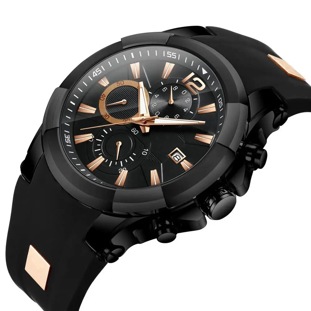 

Men Chronograph Luxury Design Wrist Watches Water Proof Quality Watches Your Own Branded OEM Factory Timepieces Relojes