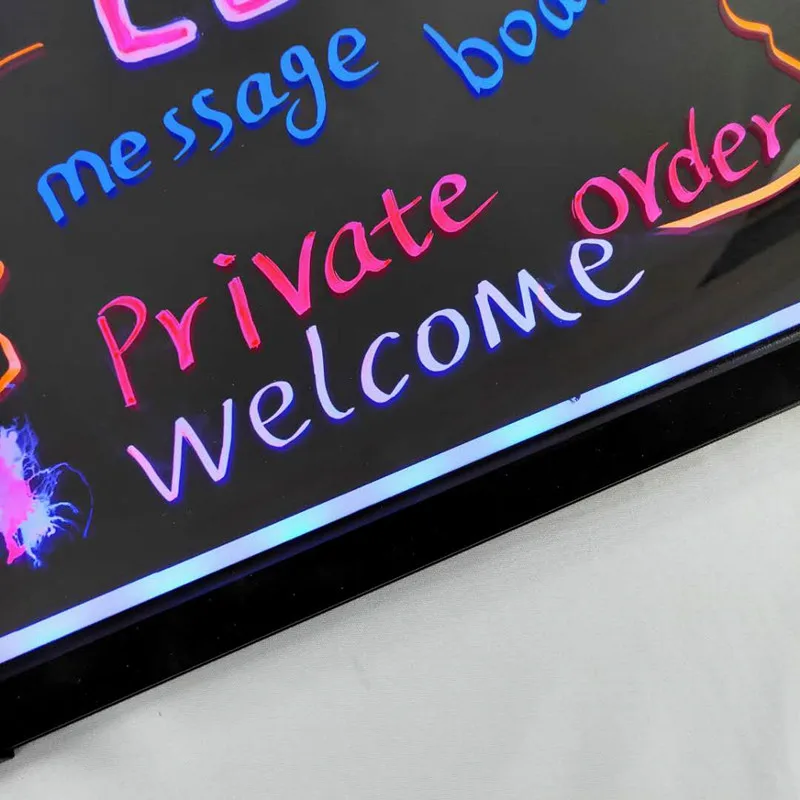 LED plug-in fluorescent electronic message flashing acrylic led writing board