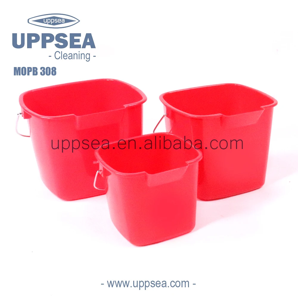 Small Red Sanitizing Bucket 3 Quart Cleaning Pail Square Containers Buy Commercial Kleen Pail