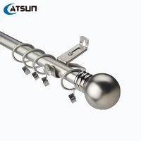 

CATSUN Online hot sale classic style Curtain Rod Chrome Color Curtain Pole Sets To UK For Window