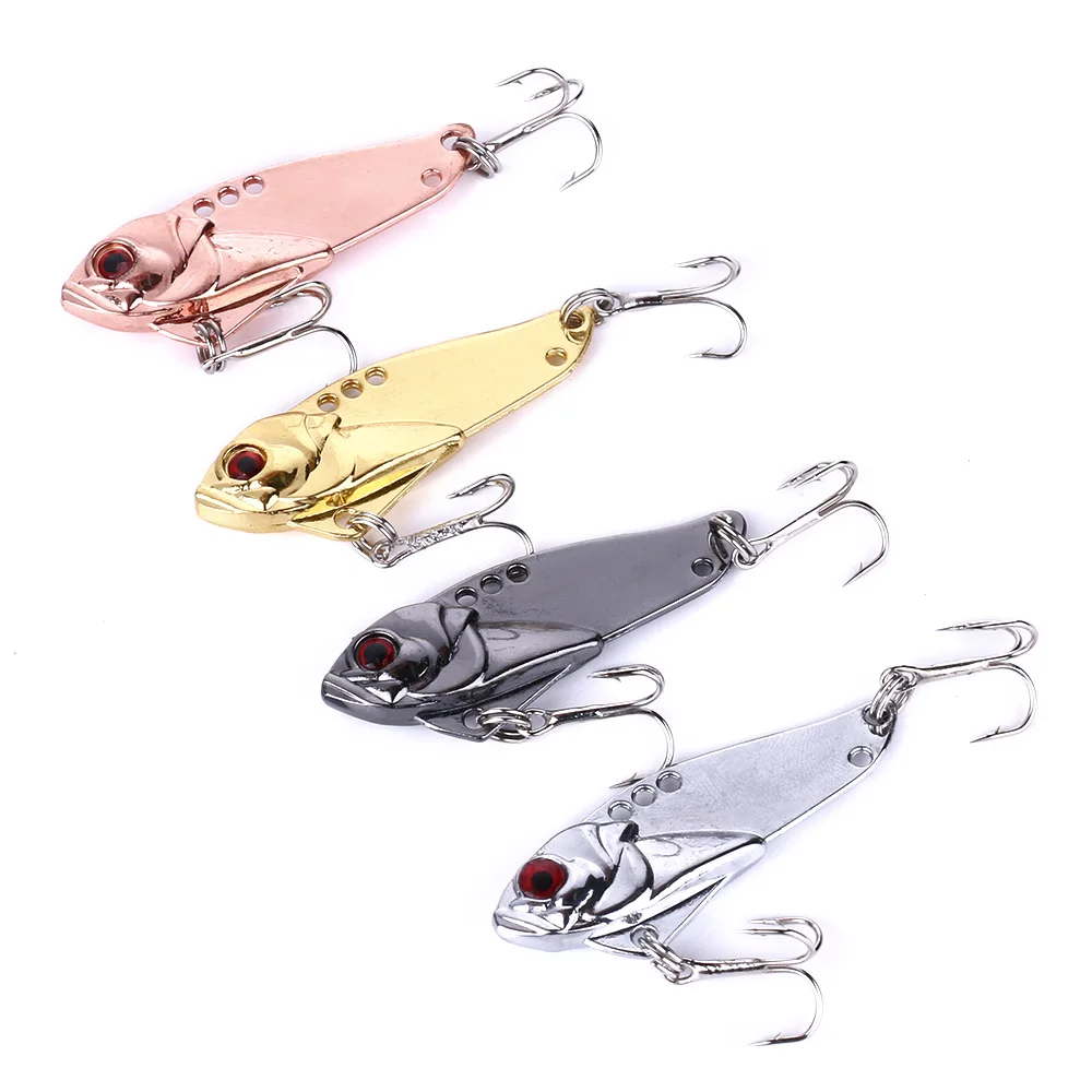 

HENGJIA ebay Fishing lures Blade metal VIB 5cm 10.8g metal spoon lures VIB bait, 4 colour available/unpainted/customized