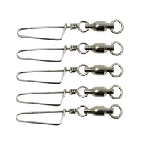 

Ball Bearing Swivel with Coastlock Snap Strong Welded Ring Fishing Swivels Assortment for Saltwater 7#