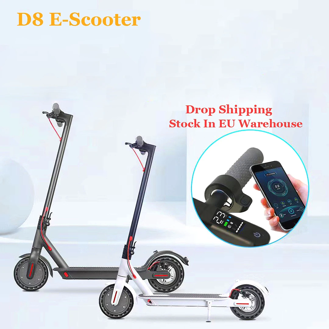 

Europe Warehouse E Scooters M365 Pro scooter electrico 8.5inch Tire Electric Scooters D8 with 7.8Ah Battery, Black white