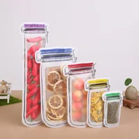 

New design food prep packing plastic PE plastic bags for snacks mason jar plastic bags