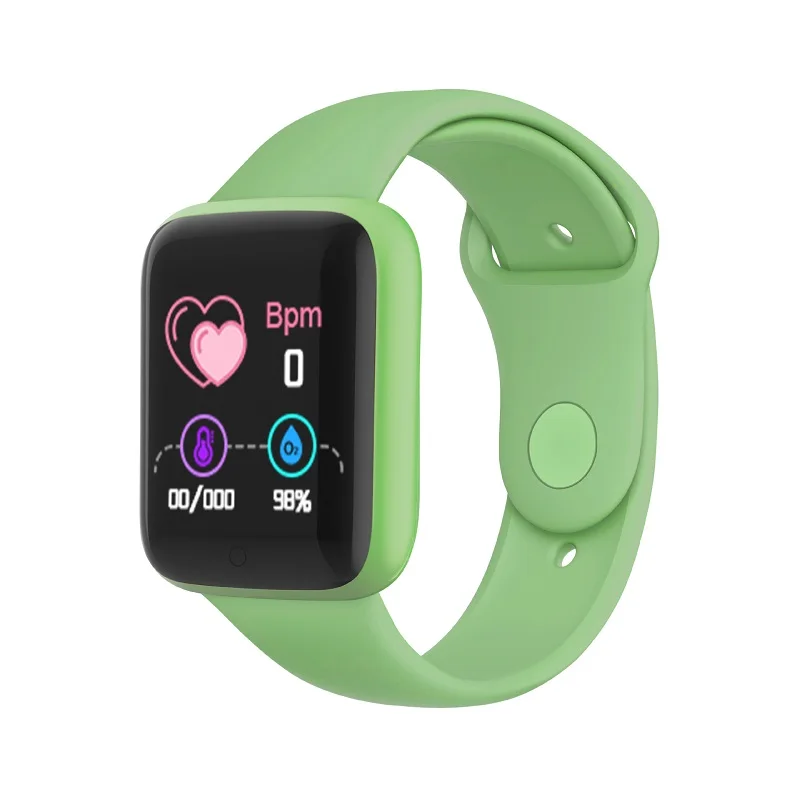 

Amazon Hot Selling Macaron D20 Smartwatch Heart Rate Ip67 Waterproof Blood Oxygen Y68 Smartwatch, Blue, black, white, pink, yellow, green, light blue, gray