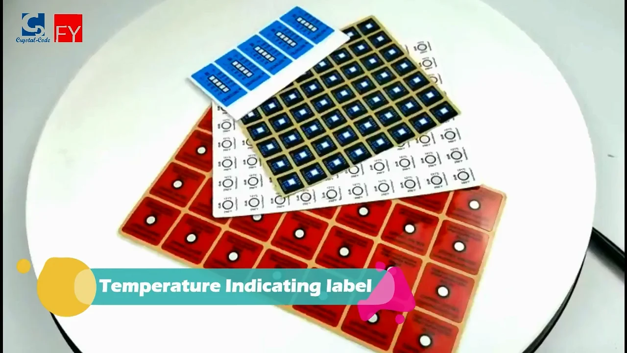 Heat Sensitive Color Changing Irreversible Temperature Indicator Label
