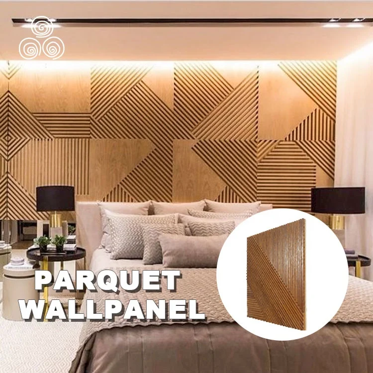 

MUMU 3D Unique Design Modern Home Decor TV Background Siding Board Wood Wall Cladding Panel