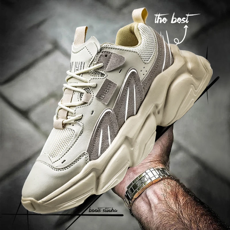 

Wholesale selling mesh dad shoes men's casual shoes sports shoes, Black/white/grey/beige