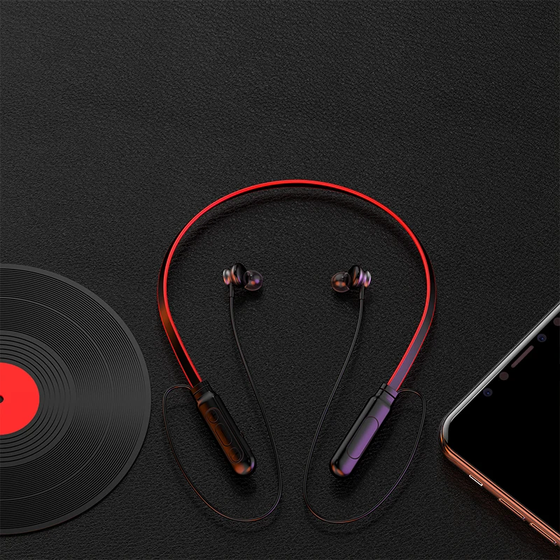 

2021 new headphone Q9 outside speaker 2 in 1 speakers headphones for outdoors sports fashion, Red/ red-black