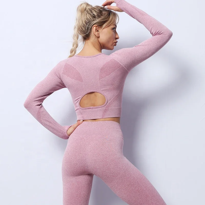 

Women Pants 5 Piece Sets Seamless 2021 Yoga Set With Wholesale