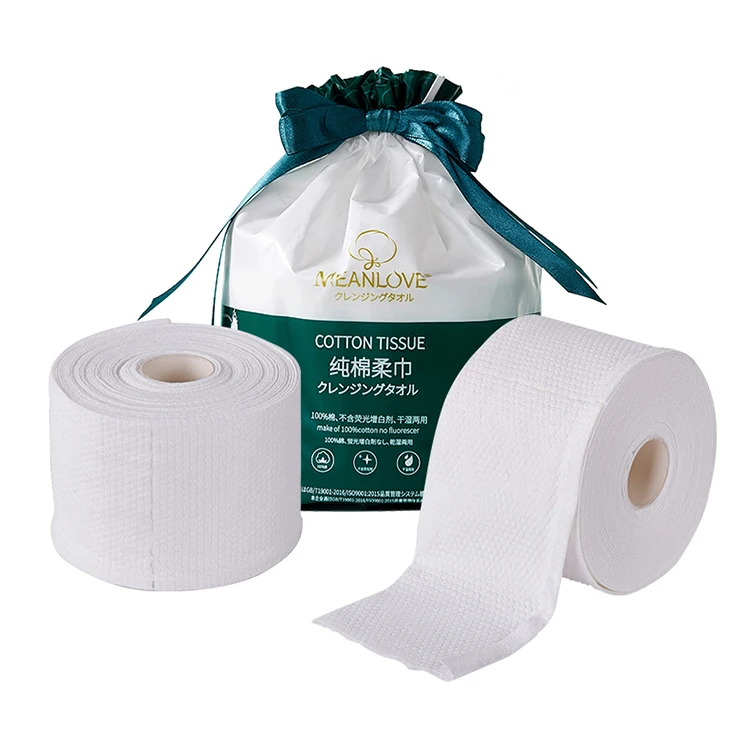 

Factory disposable face towel spunlace non woven fabric facial cotton tissue