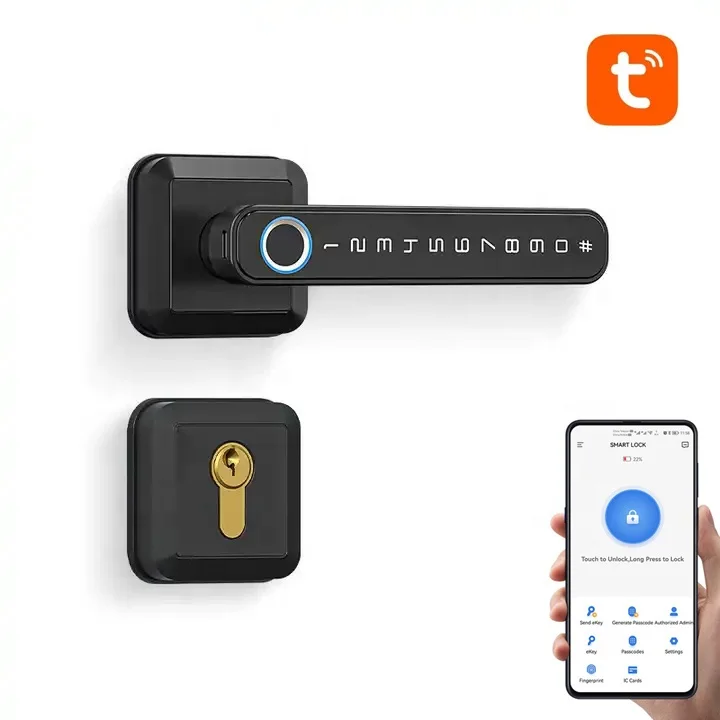 

Electronic Deadbolt Keyless Lock Door Fingerprint Tuya APP WIFI Password Smart Door Lock Digital