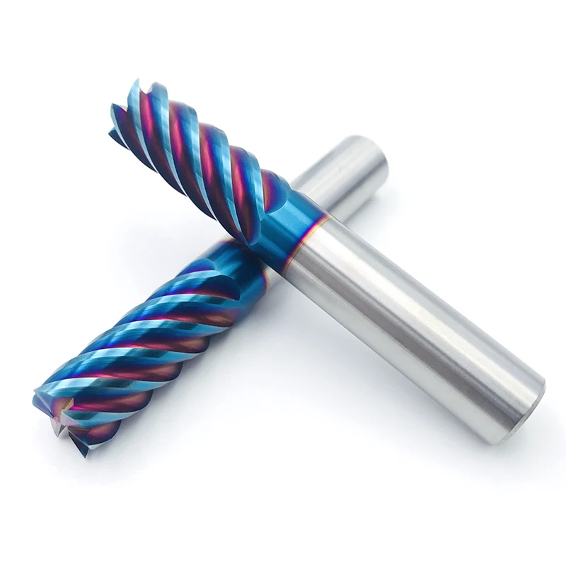 Jr103 Hrc65 Carbide Multi Flutes Finishing Process 6 Flute End Mill For