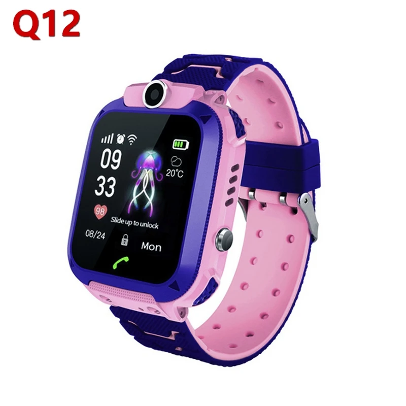 

Q12 best kids smart watches phone call gps watch smart sport bracelet waterproof Positioning Watch, Pink, green,red