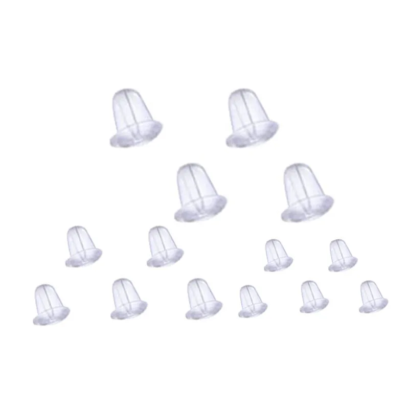 

6mm plastic rubber Nuts bullet silicone earring backs stopper earplug for jewelry accessories making 200 pcs/pack