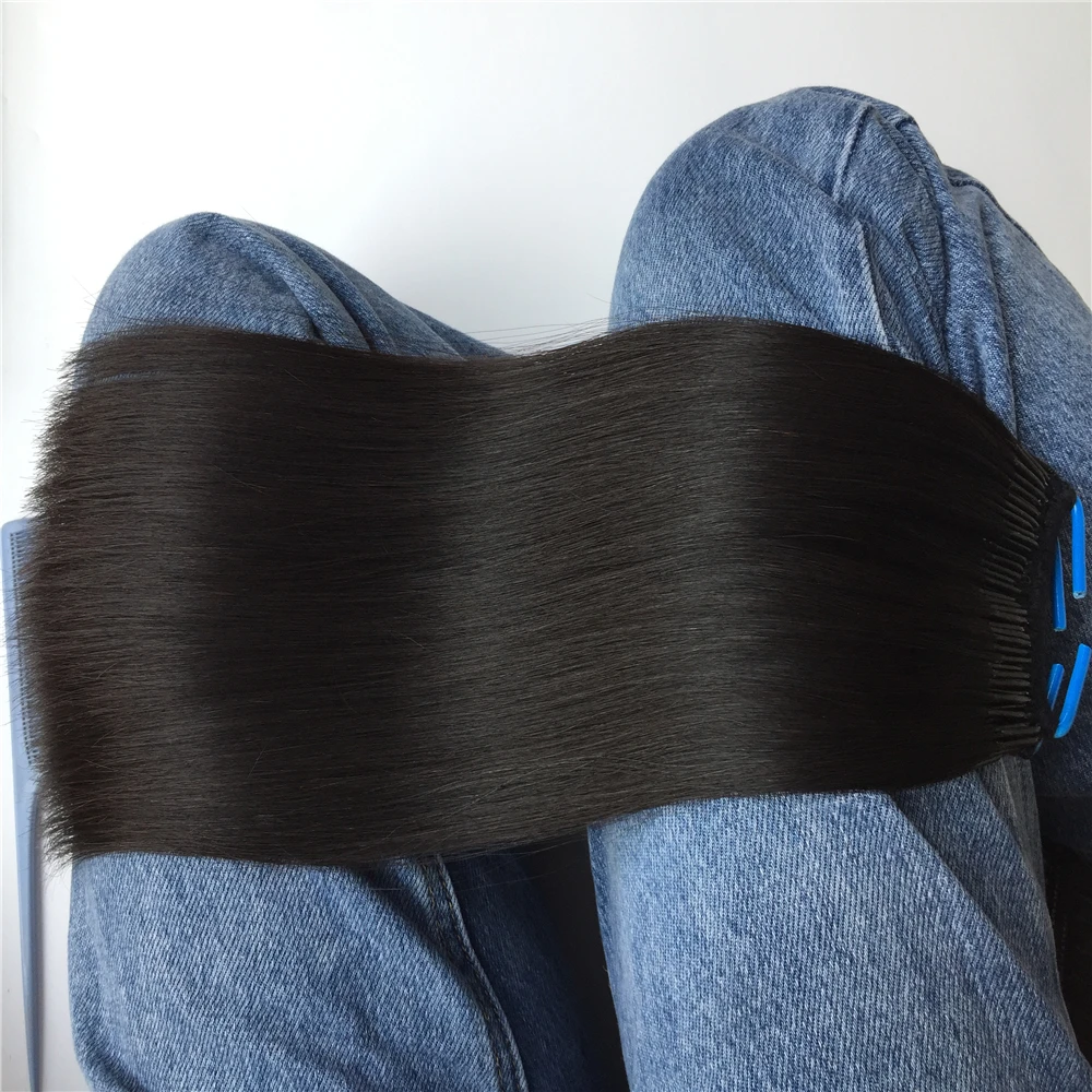 

Wholesale Korea Knotted cotton Thread Hair extensions 14inch 1B# Virgin Braids Hair