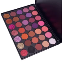 

Cheap customized palette pressed glitter 35 color private label eyeshadow palette
