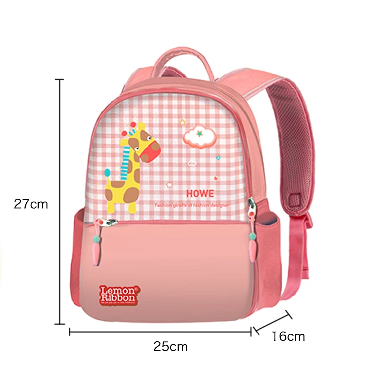 

Kids multiple pockets School bag Loop Backpack for Teenage Girls Middle High School orange Bookbag