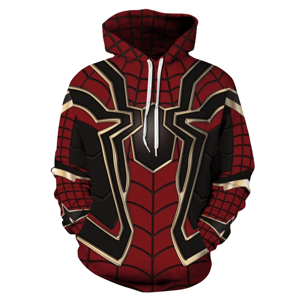 

Wholesale High Quality Polyester Hoodie Pullover Spiderman Design Hoodie