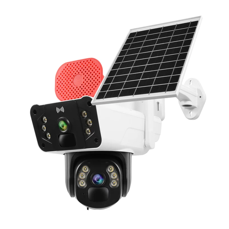 

Wistino Okam 8MP Dual Lens 4G Outdoor ColorFul Night Vision Ptz Motion Detection Alarming Waterproof CCTV Solar Camera