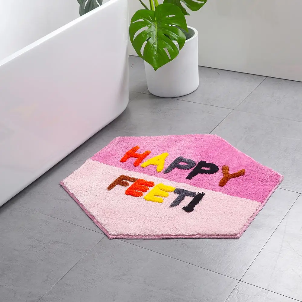 

Ready Goods Beautiful Pink Size Nonslip Shower Mats Pink Bath Rug With Words